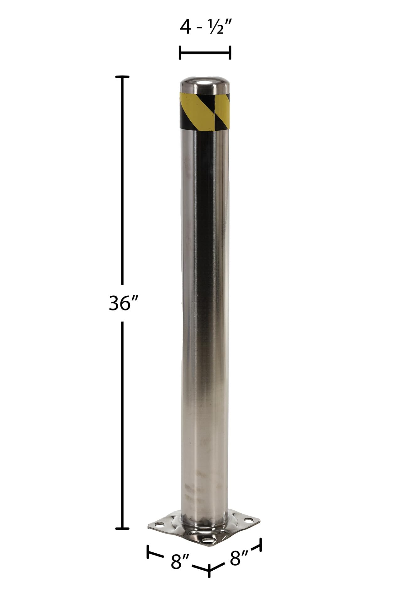 Dissuasore di sicurezza in acciaio inox resistente, 91,4 x 11,4 cm, per parcheggio all'aperto, protezione anti-urto per vialetto