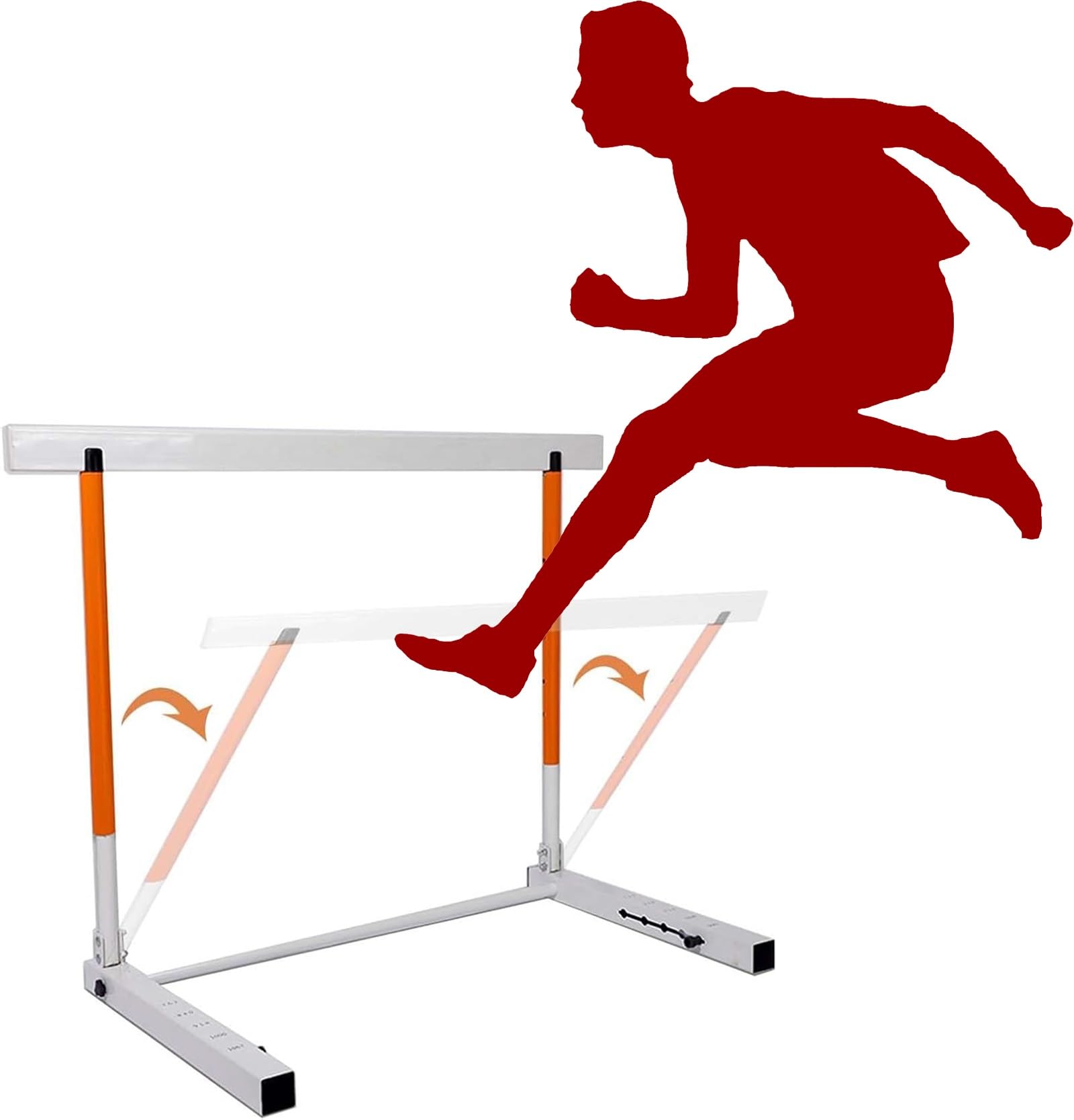 Genérico Vallas de Velocidad Plegables para Entrenamiento de Agilidad, Equipo de práctica Deportiva de Altura Ajustable/Vallas de Entrenamiento de Equipos de Atletismo para Saltos/Carreras/Carreras d