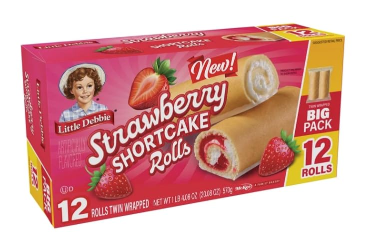 Little Debbie Big Pack Strawberry Shortcake Rolls (3 Boxes) (12 Rolls per box)
