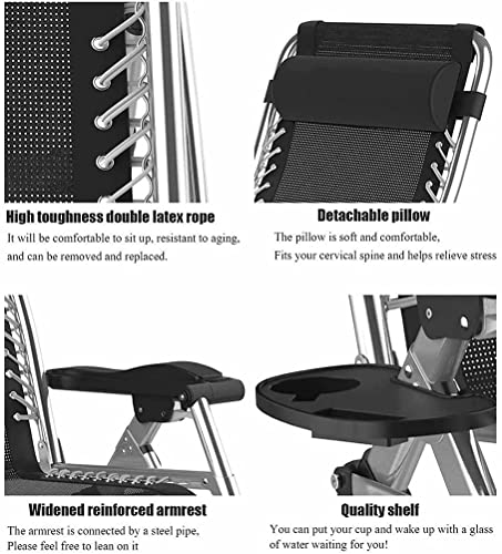 Fauteuil inclinable pliant zero gravity avec inclinaison réglable multiposition - 4