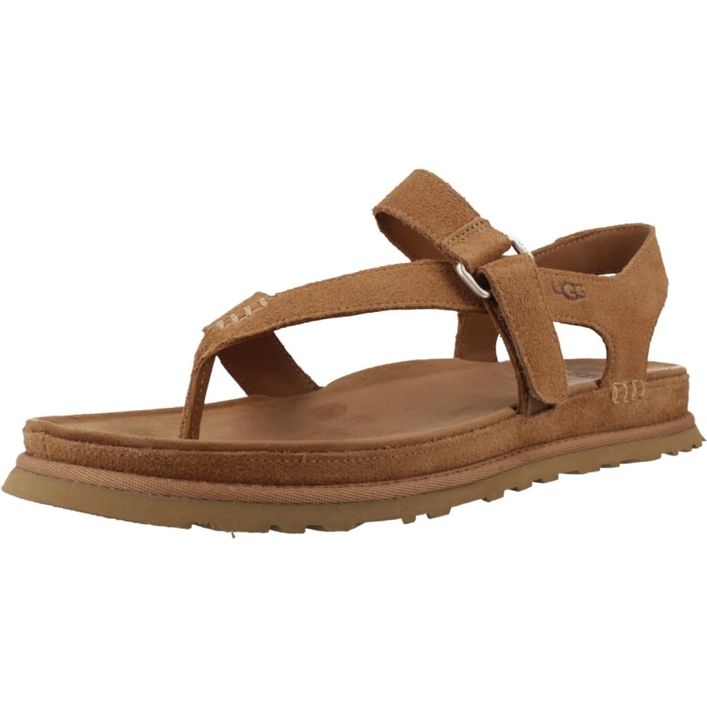Ugg Goldengaze Toe Post Sandals Dense Smoke  Grey in Women's Size 3, Office Shoes