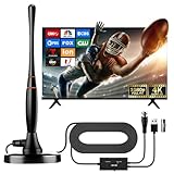 DSJGB Antena de TV interior, antena digital HD con amplificador de señal para canales