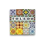 BDM - Imán Decorativo Toledo España - Colección Exclusiva Alma de Toledo - Cerámica Artesanal Vibrante - Souvenir - Modelo 4