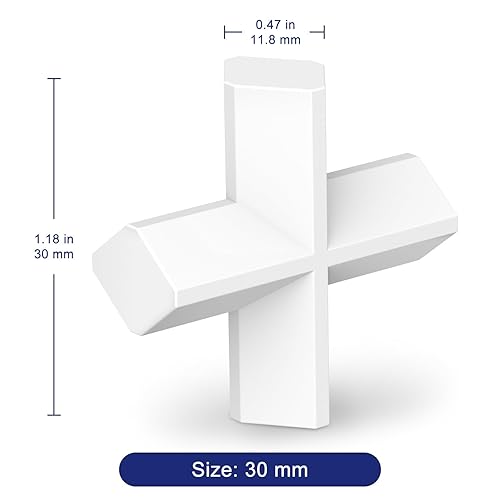 Miniatura 2 de Labasics Juego de 3 barras de agitación magnéticas en forma de cruz, 1.181 in recubiertas de PTFE blancas para mezcladores de laboratorio