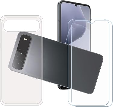 Clear Silicone Cover for Infinix Hot 60i 5G 6.75" + 2 Pack HD Tempered Glass
