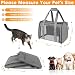 Transporttasche Katze und Hund, 45x30x30 cm Transportbox Katze, Katzentransporttasche Faltbar und Atmungsaktiv, Autoreise Transportbox für Katze und Mittelgroße Hund