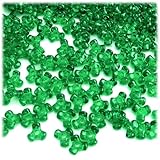 The Crafts Outlet 1000-Piece Plastic Transparent Tri Beads, 10mm, Light Green