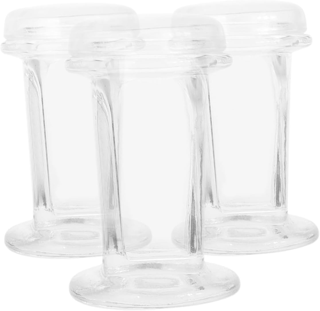 OUNONA 3pcs Small Airtight Glass Staining Jars Ball Mason Jars for Pickle Use
