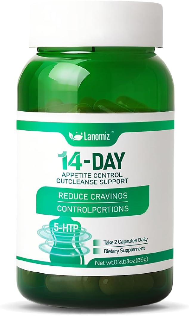 14DAY Appetit & Craving Control Gut Health Complex Featuring Delayed-Release Probiotics & White Kidney Bean Extract 5-HTP 60 Capsules