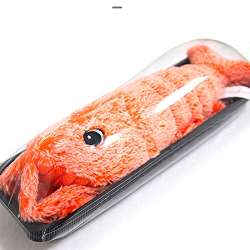 SH-RuiDu Brinquedo elétrico para gatos lagosta para gatos mastigar peixe brinquedo realista de pelúc