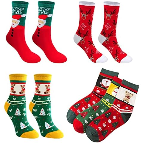 Calcetines navideños de algodón festivos para mujeres y niñas Cover