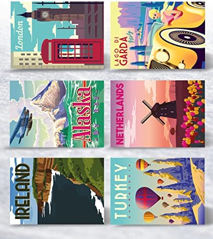 Olivia Samuel 24 x Retro Travel Postcards from Colourful Images - Without Envelopes