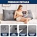 IASEAHK Headboard Pillow Queen, Triangle Pillows for Headboard, Head Board Backrest Wedge Pillow for Reading Sitting Working, Daybed Pillows with Removable Cover for Bed Dorm Sofa, Dark Grey