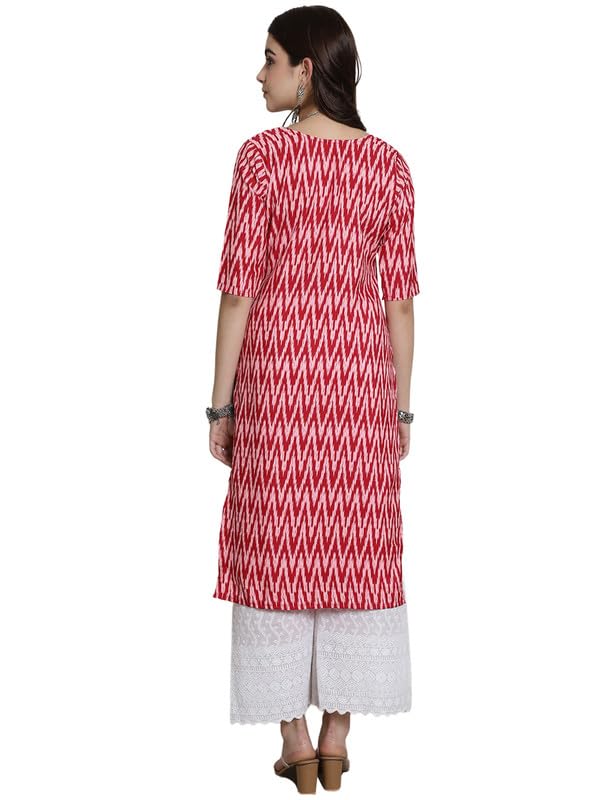 Image of 7Threads Kurti for Women|Kurti|Kurta|Kurta for Women|Crepe Kurti|Printed Kurta|Crepe Straight Kurti Kurti