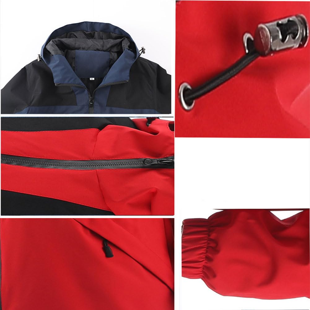 Chaquetas impermeables para hombre conjunto de chándal traje para correr al aire libre suéter con capucha y pantalones conjunto informal de Montañismo deportivo/b4/M