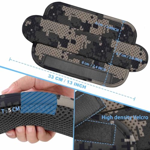 Image of ZINZ 2-Pack Universal Shoulder Pad with Ultra Thick Cushion for Bag Luggage Bag Crossbody, Plus Long & Anti-Slip & Breathable,Camouflage Gray