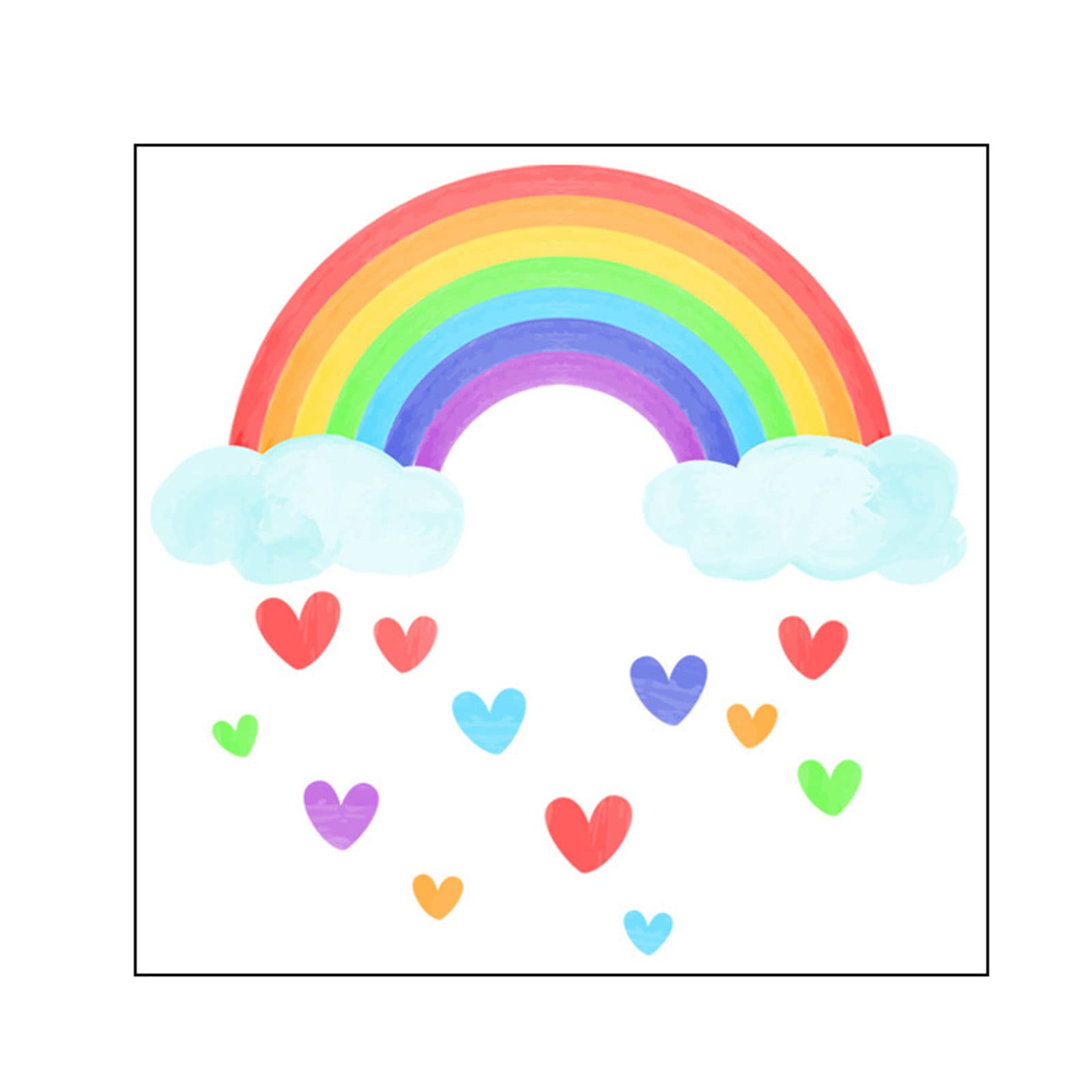 carotoe Rainbow Wall Sticker Decorative Adhesive Stickers Ornaments for Home Bedroom Dormitory Wall Decoration Sticker