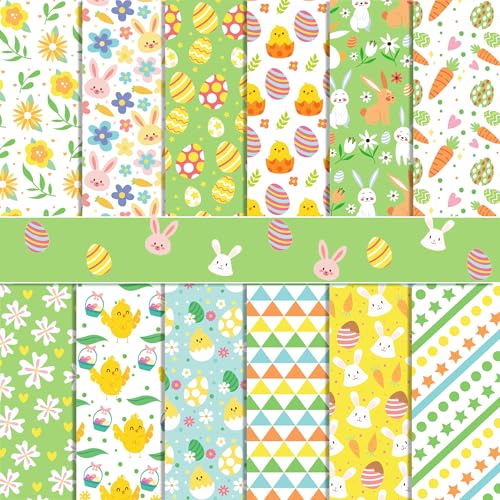 Papier scrapbooking œufs de Pâques VIVIQUEN pour projets artistiques
