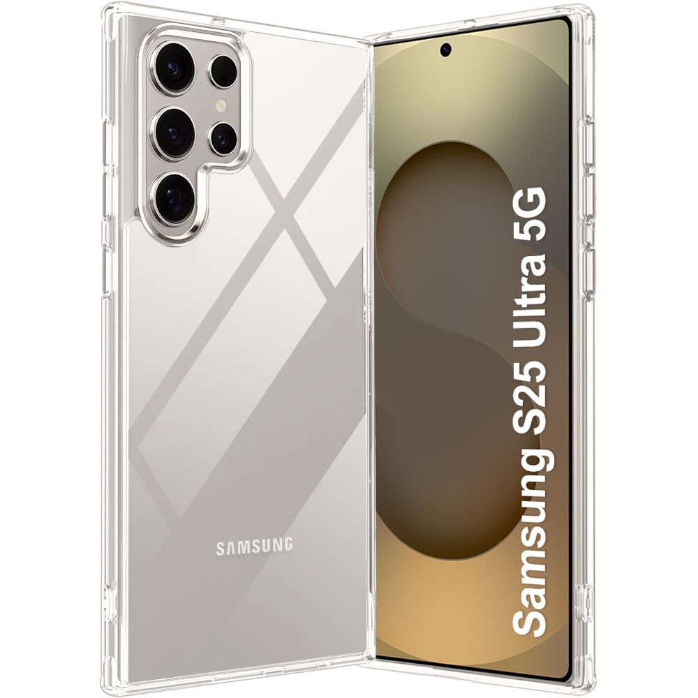 TheGiftKart Ultra-Hybrid Crystal Clear Back Case Cover for Samsung Galaxy S25 Ultra 5G | Shockproof Design | Hard Back Cov