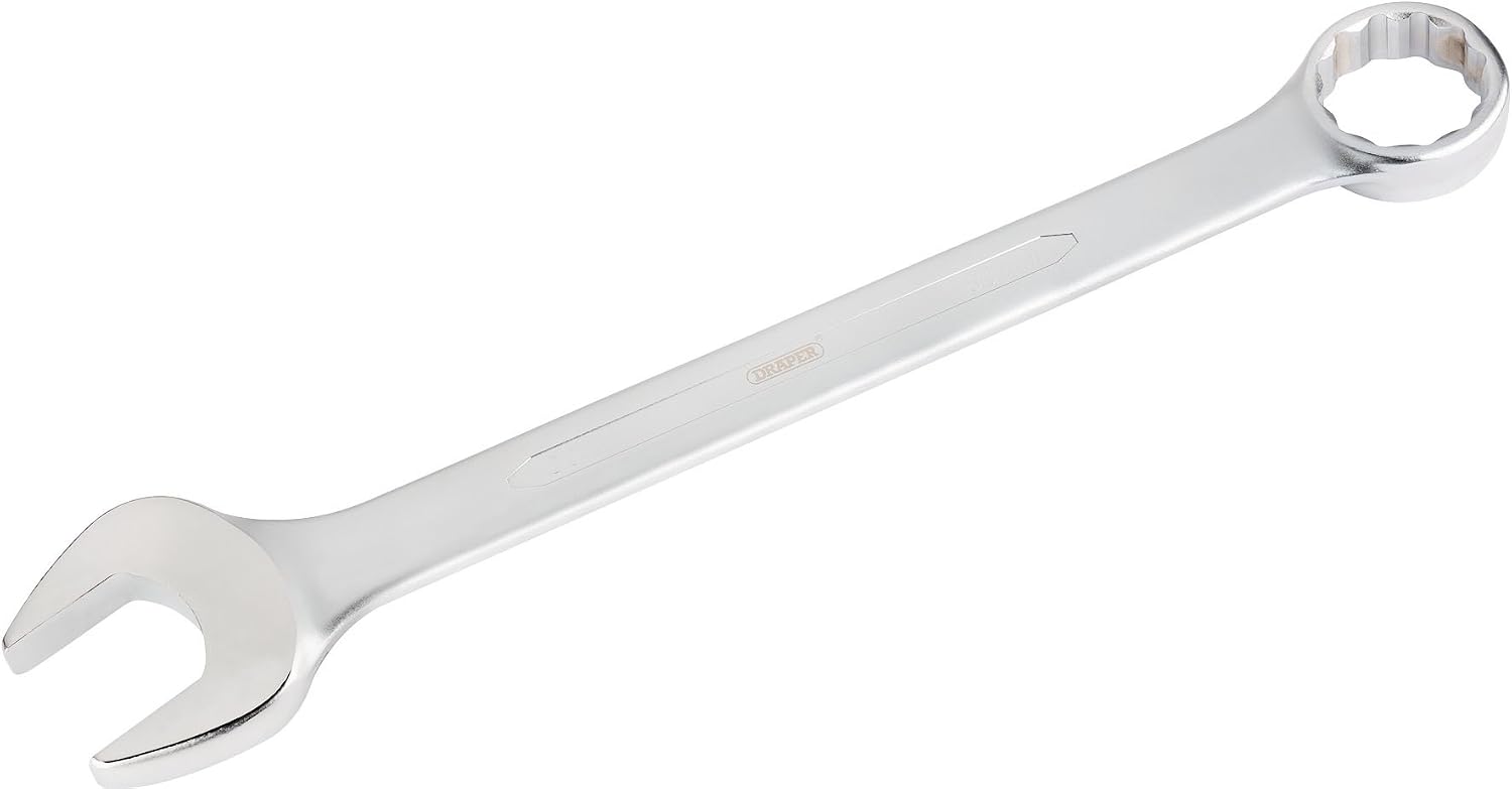 Draper 14962 Heavy Duty Long Pattern Metric Combination Spanner, 14962/Silver, 80 mm