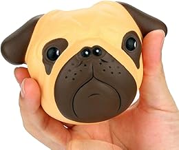 Gifton - Stress Ball Pug Dog - Stress Relief Ball Physiotherapy - Gift for Adult Men Women - Birthday Present for Him Her