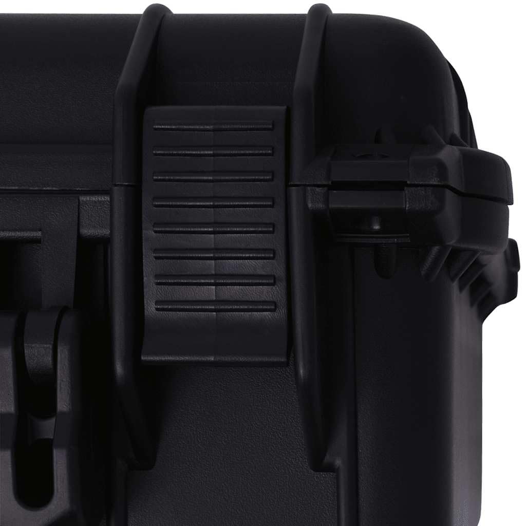 Maletín universal negro 35 x 29,5 x 15 cm, estuche rígido resistente a los golpes con junta tórica, válvula de compensación de presión, incluye inserto acolchado para cámara, objetivo