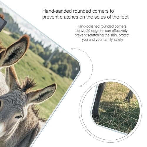 Báscula digital de baño Donkey Animals con vidrio templado miniatura 4