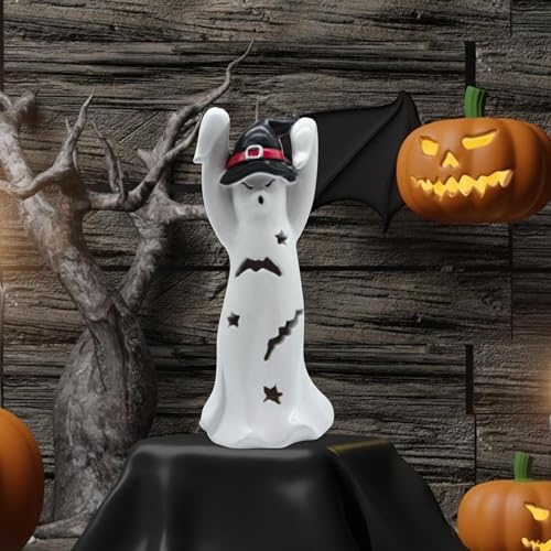 Ghost decoration halloween sculpture résine ornement table - 4