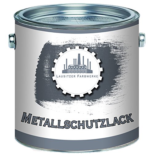 Lausitzer Farbwerke Metallschutzfarbe traditioneller Metallschutzlack Metallfarbe Metalllack perfekter Schutzlack für metallische Untergründe (1 L, Lichtgrau (RAL 7035))