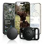 NozlaID GPS Dog Tracker (iOS & Android), Smart Pet Activity Tracker No Monthly Fee, Work with Apple Find My & Google Find Hub, Dog Cat Collar Holder with Tracking Device (1 Pack)