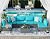 JAMFLY Wicker Patio Furniture 7 Pieces Conversation Sets, Outdoor Rattan Patio Sofa Porch Furniture Set with Washable Cushions and Glass Coffee Table (Light Blue)