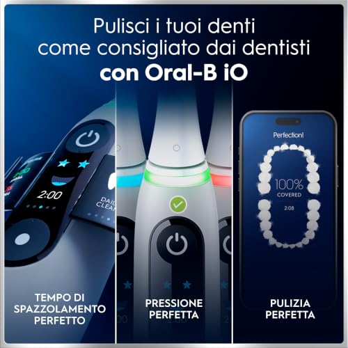 Oral-B iO6 Electric Toothbrush Grey, 3 Brushes, 1 Travel Case, 1 Pouch, 1 Brush Holder - 10