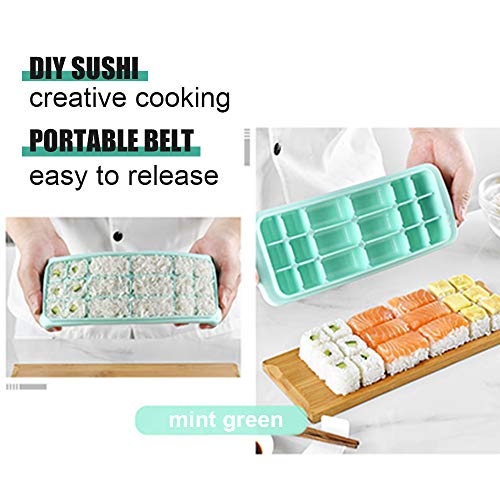 KKmoon Bandeja para cubos de gelo de silicone com tampa quadrada Cubos de gelo Forma de cozimento Li