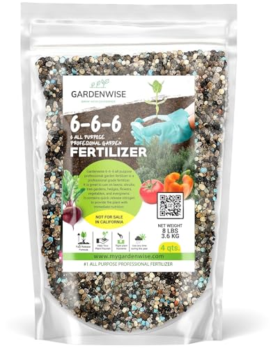 Image of Gardenwise 6-6-6 All-Purpose Professional Plant Food Fertilizer; Ideal for Winter Care & Spring Feeding, Perfect Balanced NPK for Indoor and Outdoor Plants (4 QUARTS)
