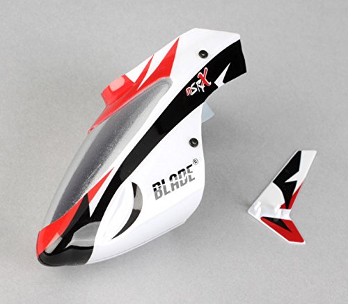 Blade Complete White Canopy w/Vertical Fin: MSRX