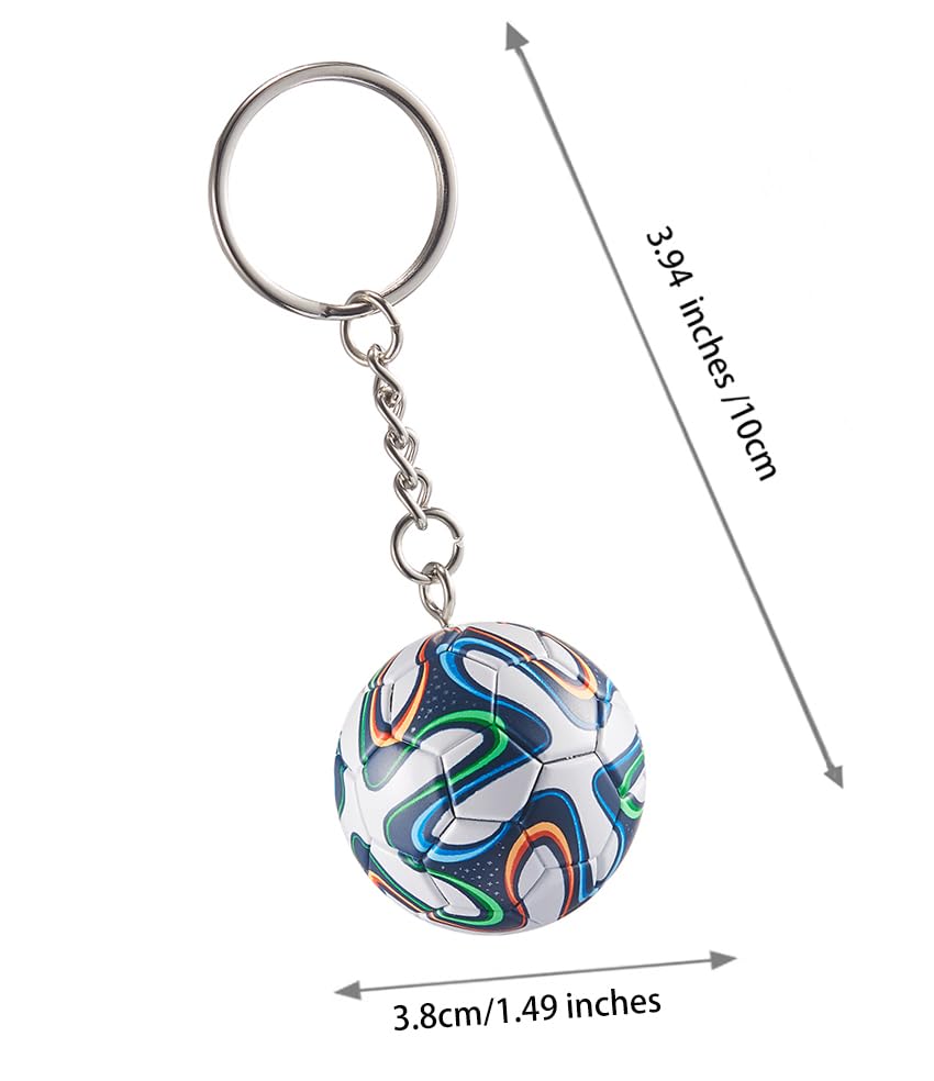 KCKEYS Cute Soccer Ball Beychain,Backpack Charm Soccer Keychains, Football Keychains for Men,World Cup Soccer Key Chain,Soccer Ball Key Ring,Soccer Cup