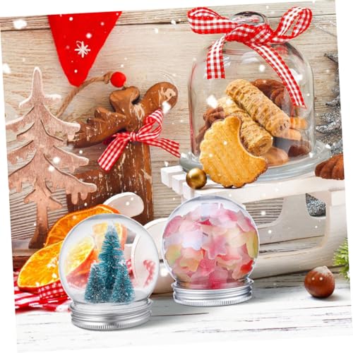 Bolas de nieve de plástico transparente para tarros navideños de fiesta 7