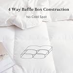 ROYAL ELITE-White Goose Feather Down Duvet King Size, Made in Canada All Season Goose Feather Comforter, Oeko TEX Cotton with 8 Tabs, Heavy Weight Hotel Duvet Insert(104 * 88inch)