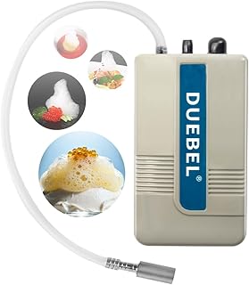 DUEBEL Molecular Gastronomy Foam Generator Kit, Portable Culinary Foams Maker with Stainless Steel Airstone (Powered by Dry Battery), Creative Cooking Tool for Professional Chefs & Home Kitchens
