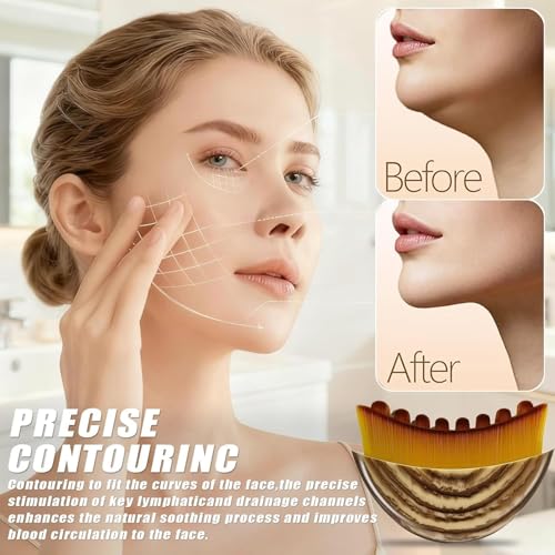Image of New Contour Face Brush, Neck & Face Sculpting, Portable Facial Tool, Reduce Puffiness for Daily Us, Chin & Jawline Sculpting - Anti-Puffiness, Detox & Lift, Improves Skin Glow for All Skin