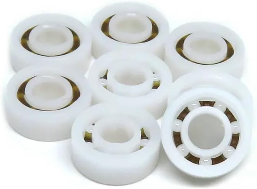 BAMMY 10pcs 4x10x4 Mm ZrO2 Ceramic Balls Plastic Bearing MR104 K 4 * 10 * 4 No Seals POM Rings Insulated Waterproof Bearings