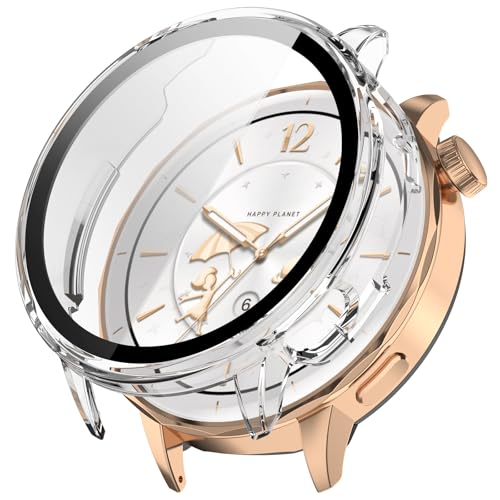 FTRONGRT Hülle Kompatibel mit OnePlus Watch 3 43mm / Oppo Watch 2 Mini, PC + Displayfilm, Kratzfest, All-Inclusive-Schutzhülle.Transparent