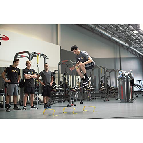 Image of SKLZ 6X Ultra Durable Agility Hurdles - for Athletes of All Skill Levels,6pk of 6-in Tall Hurdles,Bright Yellow Color,Made of Durable, Composite Materials,Easy to Set up & Transport,Comes w /Carry Bag