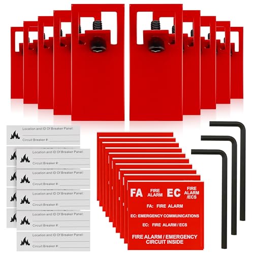 Fire Alarm Breaker Lockout Kit (10-Set) - Heavy Duty Metal, Anti-Accidental Shutdown, Home & Industrial Use