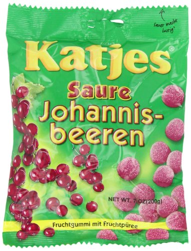 Katjes Sour Currant Gummies (Saure Johannisbeeren),7 Ounce (Pack of 6)