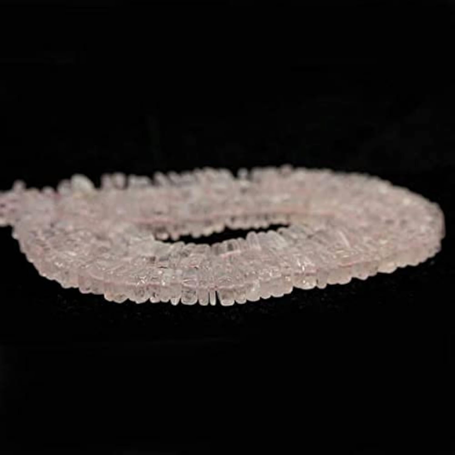 Quartz rose en perles carrées lisses de 4.7-5.1 mm pour création de bijoux DIY