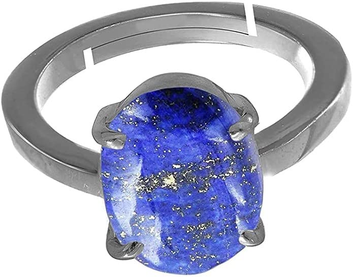 Bague lapis-lazuli de prestige, gemme d'exception 8,25 carats certifiée
