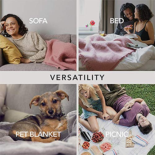 Morbuy Coperta in Microfibra Morbida, Super Flanella Viaggio Picnic Leggero Camera Biancheria da Letto Divano Ideale per Regalo Natale (180x200cm,Striscia