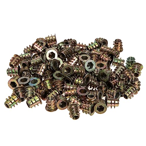 MUCKLILY 100piezas De Inserción Atornillables Para Muebles De Madera Insertos Roscados De Conector De Fijación