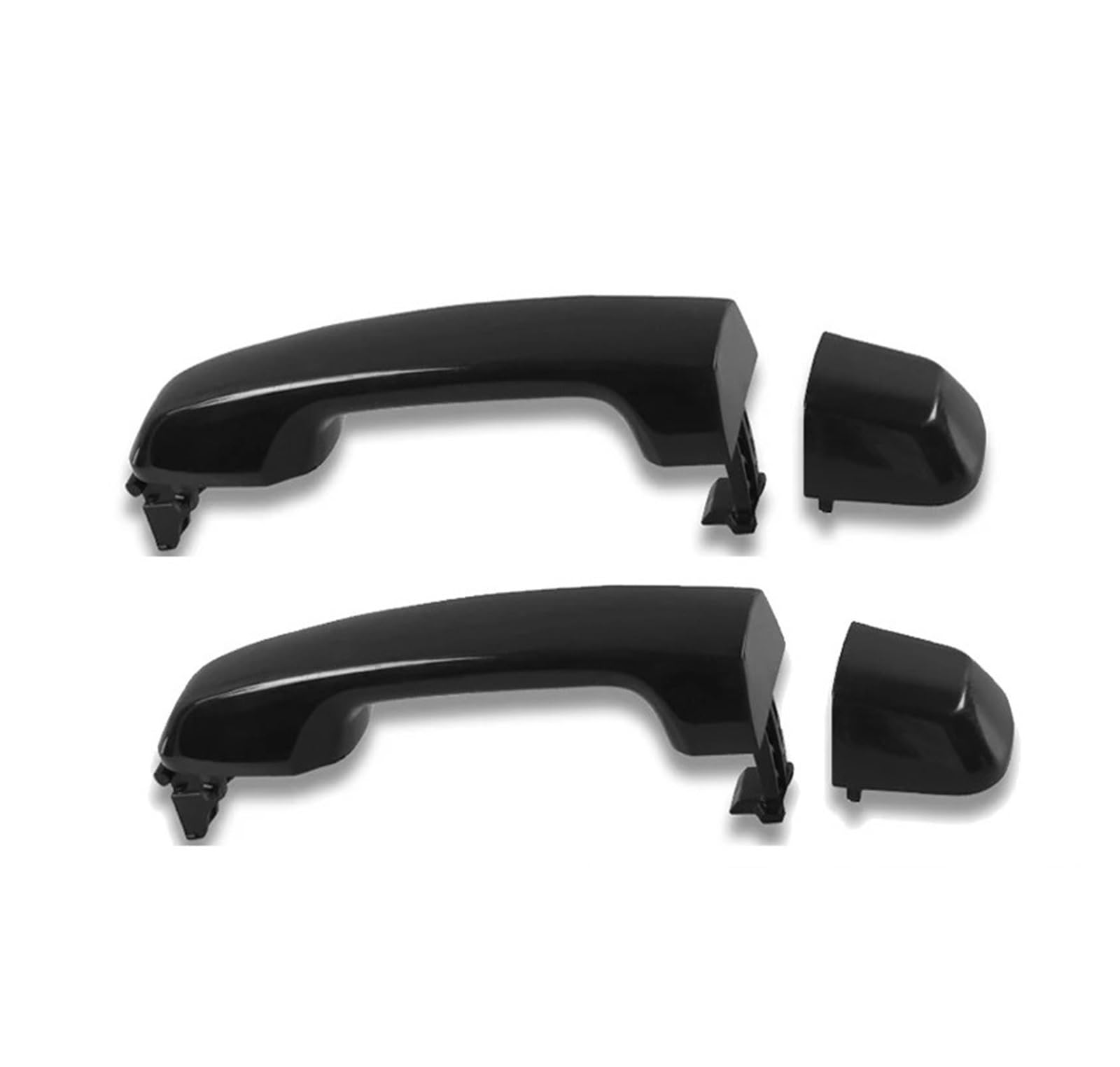 Nokrgqw 2Pcs Black Rear Car Outer Door Handle For Toyota For Prado For Landcruiser For 4Runner 2010-2017 69211-60090 Rear Left Right Outer Door Handle
